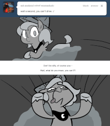 Size: 666x761 | Tagged: safe, artist:egophiliac, princess luna, moonstuck, g4, animated, cartographer's cap, female, filly, flailing, gif, hat, majestic as fuck, monochrome, oyster, panic, solo, tongue out, woona, woonoggles, younger