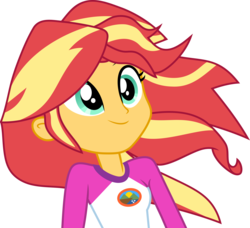 Size: 7000x6380 | Tagged: safe, artist:luckreza8, sunset shimmer, human, equestria girls, g4, my little pony equestria girls: legend of everfree, absurd resolution, clothes, embrace the magic, female, simple background, smiling, solo, transparent background, vector
