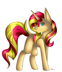 Size: 3276x3787 | Tagged: safe, artist:quiladess, sunset shimmer, pony, unicorn, g4, female, high res, missing cutie mark, solo