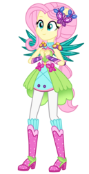 Size: 1800x3500 | Tagged: safe, artist:mixiepie, fluttershy, equestria girls, g4, my little pony equestria girls: legend of everfree, boots, clothes, crystal guardian, crystal wings, cute, female, high heel boots, pants, ponied up, simple background, smiling, solo, sparkles, transparent background, vector