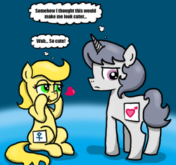 Size: 500x469 | Tagged: safe, artist:ficficponyfic, oc, oc only, oc:golden brisk, oc:silver breeze, alternate hairstyle, femboy, goldeeze, male, mane swap, trap