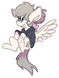 Size: 1024x1341 | Tagged: safe, artist:crownedspade, oc, oc only, pegasus, pony, clothes, hoodie, simple background, solo, transparent background