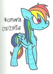 Size: 507x705 | Tagged: safe, artist:cmara, rainbow dash, g4, female, solo, traditional art