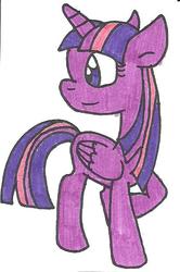 Size: 413x623 | Tagged: safe, artist:cmara, twilight sparkle, alicorn, pony, g4, female, solo, traditional art, twilight sparkle (alicorn)