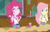 Size: 787x496 | Tagged: safe, screencap, fluttershy, pinkie pie, equestria girls, g4, legend of everfree, legend of everfree - bloopers, blooper, camp everfree, camp everfree logo, clothes, faic, female, food, giggling, laughing, sleeveless, sprinkles, tank top, water