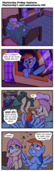 Size: 611x1920 | Tagged: safe, artist:pencils, angel bunny, fluttershy, rainbow dash, pegasus, pony, rabbit, comic:fluttershy's anti-adventures, g4, animal, comic, dialogue, eyes closed, female, mare, sleeping, slice of life, speech bubble, this will end in tears and/or death