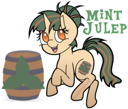 Size: 506x433 | Tagged: safe, artist:matteglaze, oc, oc only, oc:mint julep, pony, unicorn, cutie mark, jumping, simple background, solo, transparent background