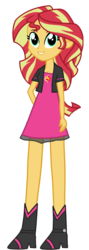 Size: 1089x3072 | Tagged: dead source, safe, artist:drewmwhit, sunset shimmer, equestria girls, g4, clothes, cute, female, flash puppet, new outfit, smiling, solo