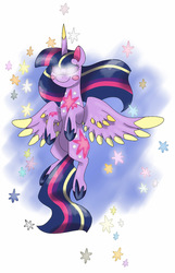 Size: 1239x1929 | Tagged: safe, artist:sweetheart-arts, twilight sparkle, alicorn, pony, g4, female, glowing eyes, pokémon, rainbow power, solo, twilight sparkle (alicorn)