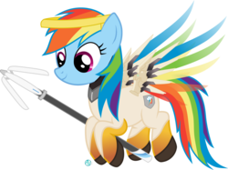 Size: 2000x1492 | Tagged: safe, artist:arifproject, rainbow dash, pony, g4, crossover, female, flying, mercy, overwatch, simple background, solo, transparent background, vector