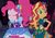 Size: 867x607 | Tagged: safe, screencap, brawly beats, captain planet, crimson napalm, flash sentry, heath burns, lyra heartstrings, paisley, pinkie pie, sunset shimmer, thunderbass, equestria girls, g4, legend of everfree - bloopers, my little pony equestria girls: legend of everfree, crystal gala, derp, offscreen character