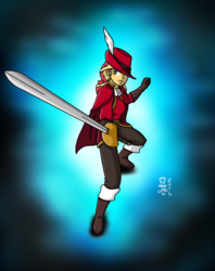 Size: 2320x2928 | Tagged: safe, artist:mangameister, sunset shimmer, equestria girls, g4, crossover, female, final fantasy, high res, rapier, red mage, solo, sword, weapon