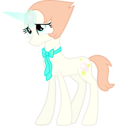 Size: 5014x5495 | Tagged: safe, artist:osipush, gem (race), gem pony, pony, unicorn, absurd resolution, artificial horn, augmented, female, gem, horn, magic, magic horn, mare, pearl, pearl (steven universe), ponified, simple background, solo, steven universe, transparent background