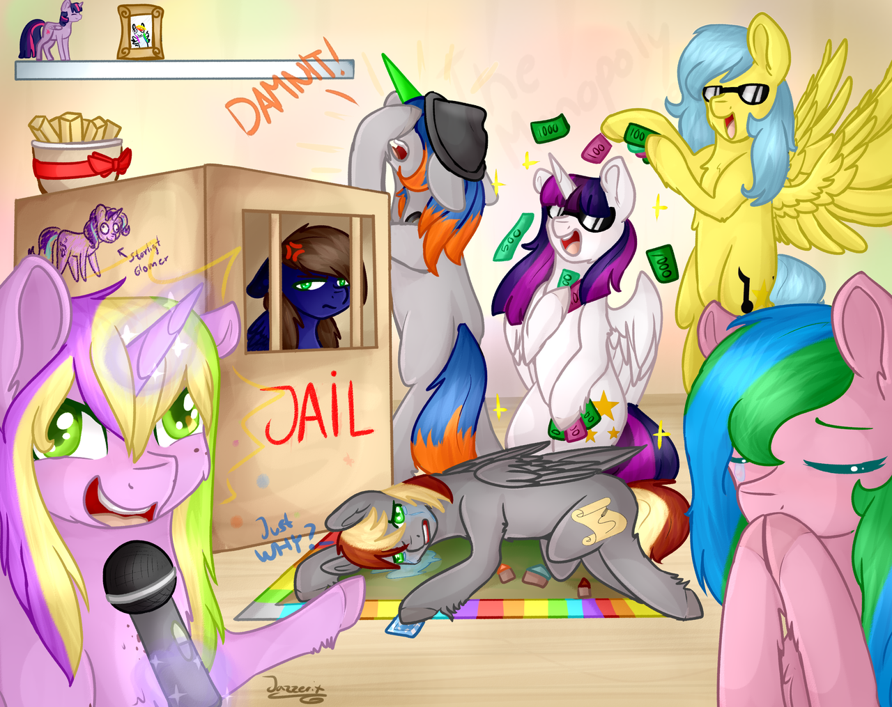 1284011 Alicorn Alicorn Oc Artistjazzerix Cardboard Prison