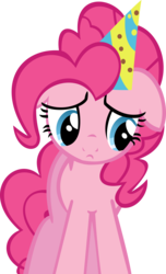 Size: 8698x14348 | Tagged: safe, artist:cyanlightning, pinkie pie, amending fences, g4, .svg available, absurd resolution, female, hat, party hat, sad, simple background, solo, transparent background, vector