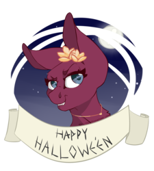 Size: 1800x2000 | Tagged: safe, artist:flita, oc, oc only, oc:fleeting thought, commission, example, halloween, smiling, solo, your character here