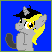 Size: 52x52 | Tagged: safe, artist:vorian caverns, oc, oc only, oc:sgt bigmac, pony, unicorn, 52x52, animated, black and yellow, clapping, clapping ponies, freckles, gif, grey body, multicolored hair, pixel art, solo, yellow eyes
