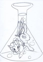 Size: 1725x2478 | Tagged: safe, artist:cutepencilcase, twilight sparkle, g4, female, monochrome, solo, traditional art