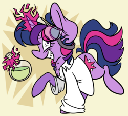 Size: 8568x7729 | Tagged: safe, artist:cutepencilcase, twilight sparkle, g4, absurd resolution, clothes, female, grin, lab coat, mad scientist, magic, smiling, solo, telekinesis, twilight snapple