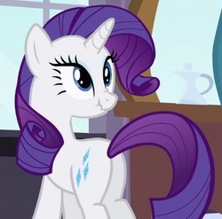 Size: 417x412 | Tagged: safe, screencap, rarity, pony, unicorn, g4, sweet and elite, butt, cropped, cute, female, looking back, mare, plot, raribetes, scrunchy face, solo, wavy mouth