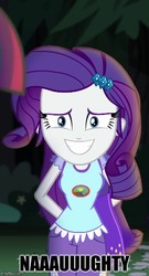 Size: 390x720 | Tagged: safe, edit, edited screencap, screencap, rarity, equestria girls, g4, my little pony equestria girls: legend of everfree, caption, courage the cowardly dog, female, freaky fred, meme, solo