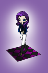 Size: 560x848 | Tagged: safe, artist:stuflox, rarity, human, the count of monte rainbow, g4, chibi, female, gradient background, humanized, rarifort, solo, the count of monte cristo, villefort