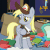 Size: 506x506 | Tagged: safe, screencap, derpy hooves, pegasus, pony, g4, to where and back again, animated, blinking, book, box, clothes, cute, female, frown, gif, hat, levitation, magic, mailmare, mailpony, mare, raised hoof, solo, telekinesis, worried