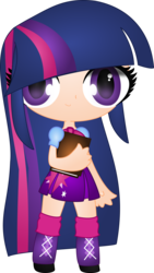 Size: 4217x7486 | Tagged: safe, artist:spophia, twilight sparkle, equestria girls, g4, absurd resolution, book, chibi, female, human coloration, simple background, solo, transparent background