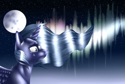 Size: 2700x1820 | Tagged: safe, artist:electricluxray, princess luna, pony, g4, crying, female, moon, solo