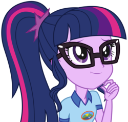 Size: 3369x3206 | Tagged: safe, artist:sketchmcreations, sci-twi, twilight sparkle, equestria girls, g4, my little pony equestria girls: legend of everfree, female, high res, simple background, smiling, solo, transparent background, vector