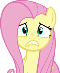 Size: 10197x12338 | Tagged: safe, artist:cyanlightning, fluttershy, buckball season, g4, .svg available, absurd resolution, anxiety, female, simple background, solo, transparent background, vector, worried