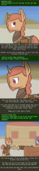 Size: 500x2186 | Tagged: safe, artist:erthilo, oc, oc only, oc:sierra scorch, pony, unicorn, fallout equestria, clothes, cyoa, desert, fallout, female, horn, stablequest, text
