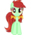 Size: 128x137 | Tagged: safe, artist:onil innarin, derpibooru exclusive, candy apples, pony, g4, apple family member, c:, female, looking at you, mare, pixel art, simple background, solo, transparent background