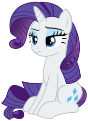 Size: 2153x2953 | Tagged: safe, artist:sketchmcreations, rarity, g4, ppov, female, high res, raised eyebrow, simple background, sitting, skeptical, solo, transparent background, vector