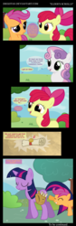 Size: 1300x3850 | Tagged: safe, artist:diegotan, apple bloom, scootaloo, sweetie belle, twilight sparkle, g4, comic, cutie mark crusaders