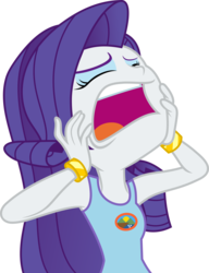 Size: 7000x9134 | Tagged: safe, artist:luckreza8, rarity, equestria girls, g4, legend of everfree, absurd resolution, big no, bracelet, camp everfree logo, camp everfree outfits, clothes, drama queen, faic, female, inkscape, jewelry, marshmelodrama, open mouth, simple background, solo, transparent background, vector