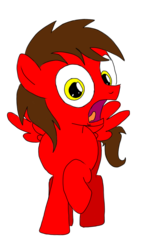 Size: 720x1280 | Tagged: safe, artist:toyminator900, oc, oc only, oc:chip, pegasus, pony, scared, screaming, solo