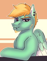 Size: 864x1119 | Tagged: safe, artist:nsfwguardian, oc, oc only, pegasus, pony, bust, commission, solo