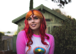 Size: 1024x732 | Tagged: safe, artist:maddymoiselle, photographer:taps, sunset shimmer, human, equestria girls, g4, my little pony equestria girls: legend of everfree, camp everfree, clothes, cosplay, costume, irl, irl human, photo, solo