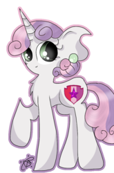 Size: 601x911 | Tagged: safe, artist:gallantserver, sweetie belle, pony, g4, adult, concave belly, cutie mark, female, older, raised hoof, simple background, solo, the cmc's cutie marks, transparent background