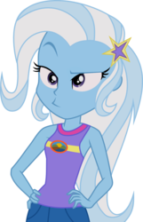 Size: 862x1341 | Tagged: safe, artist:fezcake, trixie, equestria girls, g4, legend of everfree, camp everfree outfits, female, hand on hip, simple background, solo, transparent background, vector