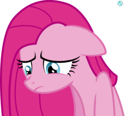 Size: 2200x2032 | Tagged: safe, artist:arifproject, pinkie pie, earth pony, pony, g4, magical mystery cure, depressed, female, high res, pinkamena diane pie, sad, simple background, solo, transparent background, vector