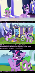 Size: 1232x2520 | Tagged: safe, screencap, spike, starlight glimmer, trixie, twilight sparkle, alicorn, pony, unicorn, g4, to where and back again, screencap comic, twilight sparkle (alicorn)