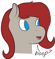 Size: 2314x2450 | Tagged: safe, artist:feelingpeachy, oc, oc only, oc:ponepony, boop, dialogue, high res, solo