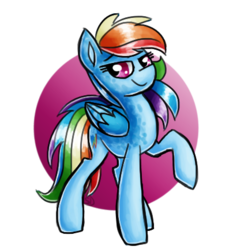 Size: 404x433 | Tagged: safe, artist:sallindaemon, rainbow dash, g4, female, raised hoof, simple background, solo, transparent background