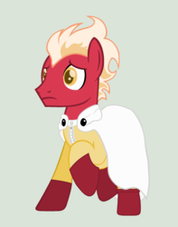 Size: 1488x1884 | Tagged: safe, artist:peregrinstaraptor, oc, oc only, oc:sunfyre, clothes, costume, nightmare night costume, one punch man, saitama, solo