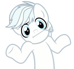 Size: 1024x948 | Tagged: safe, artist:steampunksalutation, double diamond, g4, :i, cute, daaaaaaaaaaaw, double dawwmond, looking at you, male, shrug, shrugpony, simple background, solo, transparent background, white