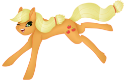 Size: 1000x630 | Tagged: safe, artist:tamashia, applejack, earth pony, pony, g4, female, simple background, solo, transparent background