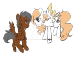 Size: 1024x768 | Tagged: safe, artist:hirundoarvensis, oc, oc only, oc:arvensis, oc:hirundo, pegasus, pony, sketch, watermark