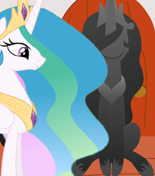 Size: 393x445 | Tagged: safe, artist:aha-mccoy, princess celestia, oc, oc:anonlestia, g4